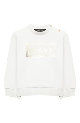 Детский комплект из свитшота и брюк VERSACE белого цвета по цене 22250 руб., арт. YE000185/YA00077 | Фото 2 Детский комплект из свитшота и брюк VERSACE белого цвета, арт. YE000185/YA00077 | Фото 2