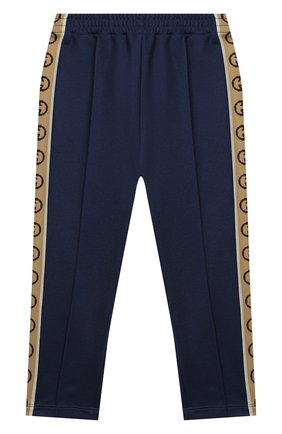 Детский брюки GUCCI синего цвета по цене 26400 руб., арт. 626255/XJC0U | Фото 1 Детский брюки GUCCI синего цвета, арт. 626255/XJC0U | Фото 1