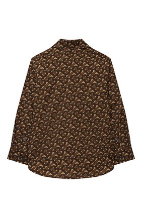 Детская хлопковая рубашка BURBERRY коричневого цвета по цене 19400 руб., арт. 8029980 | Фото 2 Детская хлопковая рубашка BURBERRY коричневого цвета, арт. 8029980 | Фото 2