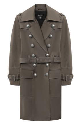 Детский хлопковый тренч BALMAIN хаки цвета по цене 65350 руб., арт. 6N2080/NC690/4-10 | Фото 1 Детский хлопковый тренч BALMAIN хаки цвета, арт. 6N2080/NC690/4-10 | Фото 1