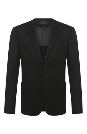 Мужской шерстяной пиджак Z ZEGNA черного цвета по цене 103500 руб., арт. 877750/1V9SG0 | Фото 1 Мужской шерстяной пиджак Z ZEGNA черного цвета, арт. 877750/1V9SG0 | Фото 1