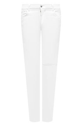 Мужские джинсы AMIRI белого цвета, арт. F0M01101SD | Фото 1 (Материал внешний: Хлопок, Деним; Длина (брюки, джинсы): Стандартные; Силуэт М (брюки): Узкие; Стили: Гранж; Кросс-КТ: Деним)