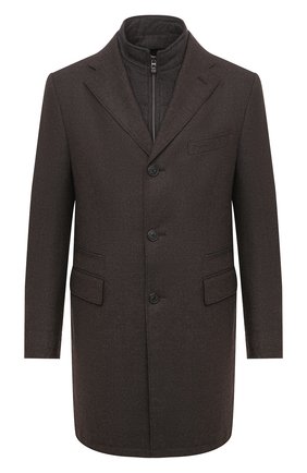 Мужской шерстяное пальто CORNELIANI коричневого цвета по цене 118000 руб., арт. 861590-0812400/00 | Фото 1 Мужской шерстяное пальто CORNELIANI коричневого цвета, арт. 861590-0812400/00 | Фото 1