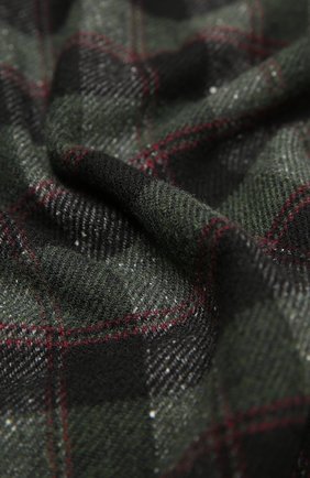 Мужской шарф из шерсти и шелка ERMENEGILDO ZEGNA темно-зеленого цвета по цене 19150 руб., арт. Z8L11/26F | Фото 2 Мужской шарф из шерсти и шелка ERMENEGILDO ZEGNA темно-зеленого цвета, арт. Z8L11/26F | Фото 2
