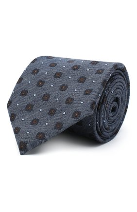 Мужской галстук из шелка и шерсти ERMENEGILDO ZEGNA синего цвета по цене 15200 руб., арт. Z8E30/18H | Фото 1 Мужской галстук из шелка и шерсти ERMENEGILDO ZEGNA синего цвета, арт. Z8E30/18H | Фото 1