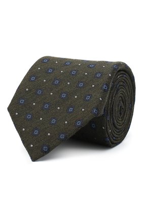 Мужской галстук из шелка и шерсти ERMENEGILDO ZEGNA хаки цвета по цене 15850 руб., арт. Z8E30/18H | Фото 1 Мужской галстук из шелка и шерсти ERMENEGILDO ZEGNA хаки цвета, арт. Z8E30/18H | Фото 1