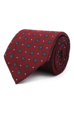 Мужской галстук из шелка и шерсти ERMENEGILDO ZEGNA красного цвета по цене 15850 руб., арт. Z8E30/18H | Фото 1 Мужской галстук из шелка и шерсти ERMENEGILDO ZEGNA красного цвета, арт. Z8E30/18H | Фото 1