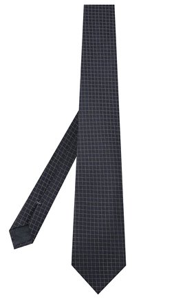 Мужской шелковый галстук ERMENEGILDO ZEGNA темно-синего цвета, арт. Z8D70/1XW | Фото 2 (Материал: Текстиль, Шелк; Принт: С принтом)