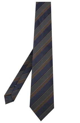 Мужской шелковый галстук ERMENEGILDO ZEGNA темно-синего цвета, арт. Z8D70/1XW | Фото 2 (Материал: Текстиль, Шелк; Принт: С принтом)