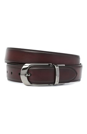 Мужской кожаный ремень ERMENEGILDO ZEGNA бордового цвета по цене 39350 руб., арт. B1NY3G/J0805B | Фото 1 Мужской кожаный ремень ERMENEGILDO ZEGNA бордового цвета, арт. B1NY3G/J0805B | Фото 1