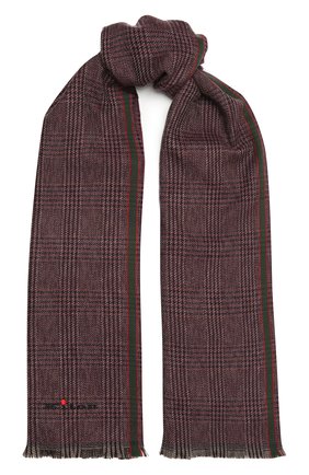Мужской шерстяной шарф KITON бордового цвета по цене 29800 руб., арт. USCIACX03T02 | Фото 1 Мужской шерстяной шарф KITON бордового цвета, арт. USCIACX03T02 | Фото 1