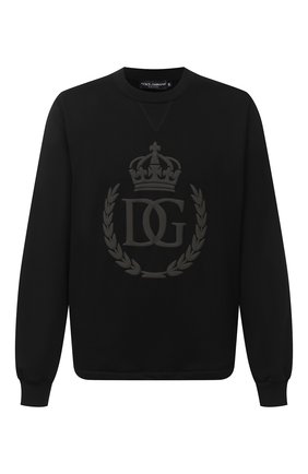 Мужской хлопковый свитшот DOLCE & GABBANA черного цвета по цене 59950 руб., арт. G9SY5Z/G7WTE | Фото 1 Мужской хлопковый свитшот DOLCE & GABBANA черного цвета, арт. G9SY5Z/G7WTE | Фото 1