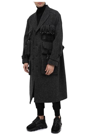 Мужской шерстяное пальто DOLCE & GABBANA серого цвета по цене 298000 руб., арт. G024KT/FC2E6 | Фото 2 Мужской шерстяное пальто DOLCE & GABBANA серого цвета, арт. G024KT/FC2E6 | Фото 2