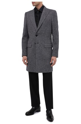 Мужской шерстяное пальто DOLCE & GABBANA серого цвета по цене 186500 руб., арт. G0230T/FC7AQ | Фото 2 Мужской шерстяное пальто DOLCE & GABBANA серого цвета, арт. G0230T/FC7AQ | Фото 2