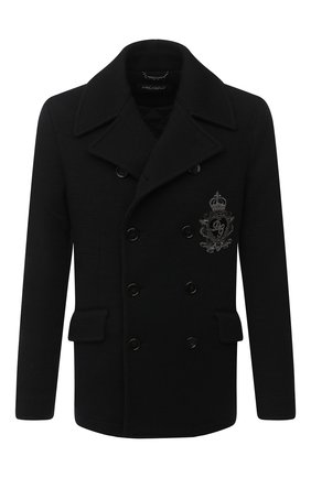 Мужской шерстяной бушлат DOLCE & GABBANA черного цвета по цене 227000 руб., арт. G002DZ/HU7F8 | Фото 1 Мужской шерстяной бушлат DOLCE & GABBANA черного цвета, арт. G002DZ/HU7F8 | Фото 1