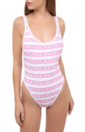 Женский слитный купальник BALMAIN розового цвета по цене 33400 руб., арт. BKBGC0010 | Фото 2 Женский слитный купальник BALMAIN розового цвета, арт. BKBGC0010 | Фото 2