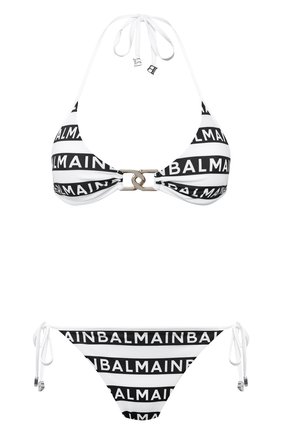 Женский раздельный купальник BALMAIN черно-белого цвета по цене 45000 руб., арт. BKBV40010 | Фото 1 Женский раздельный купальник BALMAIN черно-белого цвета, арт. BKBV40010 | Фото 1