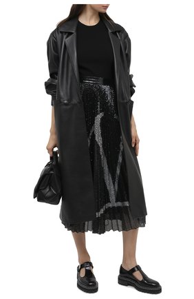Женская юбка с пайетками VALENTINO черного цвета по цене 193500 руб., арт. UB3MD02E5NF | Фото 2 Женская юбка с пайетками VALENTINO черного цвета, арт. UB3MD02E5NF | Фото 2