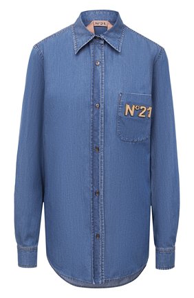 Женская джинсовая рубашка N21 синего цвета по цене 37800 руб., арт. 20I N2P0/G053/0225 | Фото 1 Женская джинсовая рубашка N21 синего цвета, арт. 20I N2P0/G053/0225 | Фото 1