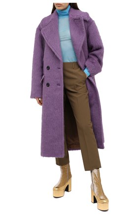 Женские шерстяные брюки DRIES VAN NOTEN хаки цвета по цене 49950 руб., арт. 202-10908-1031 | Фото 2 Женские шерстяные брюки DRIES VAN NOTEN хаки цвета, арт. 202-10908-1031 | Фото 2