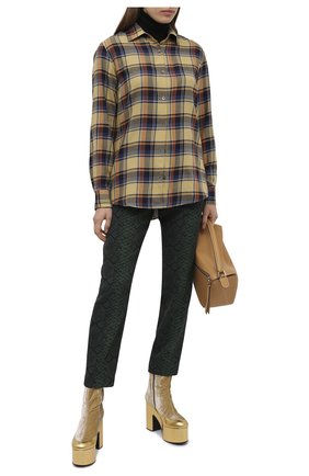 Женские шерстяные брюки DRIES VAN NOTEN зеленого цвета по цене 69000 руб., арт. 202-10967-1080 | Фото 2 Женские шерстяные брюки DRIES VAN NOTEN зеленого цвета, арт. 202-10967-1080 | Фото 2