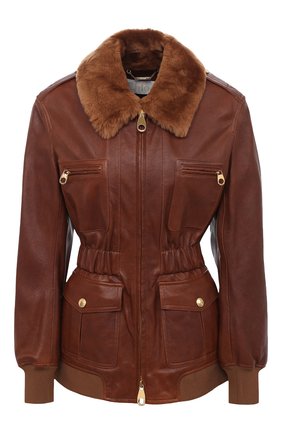 Женская кожаная куртка CHLOÉ коричневого цвета по цене 372000 руб., арт. CHC20ACV06205 | Фото 1 Женская кожаная куртка CHLOÉ коричневого цвета, арт. CHC20ACV06205 | Фото 1