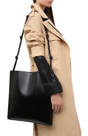Женская сумка JIL SANDER черного цвета по цене 125000 руб., арт. JSPR853171-WRB69146N | Фото 2 Женская сумка JIL SANDER черного цвета, арт. JSPR853171-WRB69146N | Фото 2