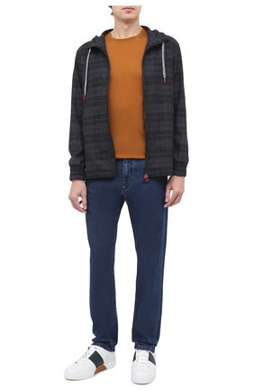 Мужские кожаные кеды ZEGNA COUTURE синего цвета по цене 67850 руб., арт. A4138X-LHSPT | Фото 2 Мужские кожаные кеды ZEGNA COUTURE синего цвета, арт. A4138X-LHSPT | Фото 2 (Материал внутренний: Натуральная кожа; Подошва: Массивная)