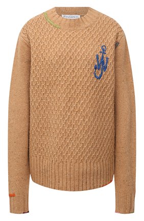 Женский шерстяной свитер JW ANDERSON бежевого цвета по цене 48300 руб., арт. KW0348 YN0061 | Фото 1 Женский шерстяной свитер JW ANDERSON бежевого цвета, арт. KW0348 YN0061 | Фото 1