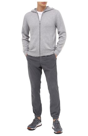 Мужской хлопковые джоггеры Z ZEGNA серого цвета по цене 29600 руб., арт. VV113/ZZ346 | Фото 2 Мужской хлопковые джоггеры Z ZEGNA серого цвета, арт. VV113/ZZ346 | Фото 2
