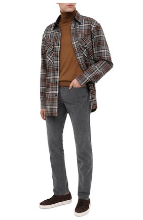 Мужской хлопковые брюки Z ZEGNA серого цвета по цене 27400 руб., арт. VV763/ZZ530 | Фото 2 Мужской хлопковые брюки Z ZEGNA серого цвета, арт. VV763/ZZ530 | Фото 2