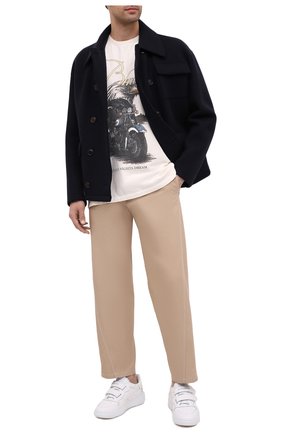 Мужская хлопковая футболка RHUDE белого цвета по цене 23050 руб., арт. RHU08PF20003 | Фото 2 Мужская хлопковая футболка RHUDE белого цвета, арт. RHU08PF20003 | Фото 2