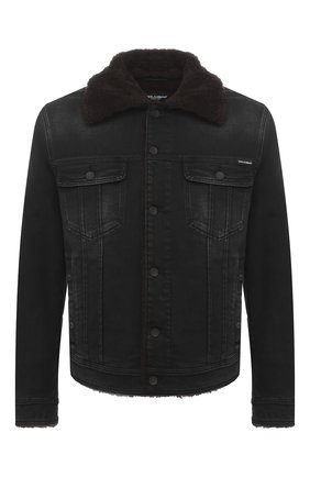 Мужская джинсовая куртка DOLCE & GABBANA темно-серого цвета по цене 146500 руб., арт. G9JB5Z/G8C02 | Фото 1 Мужская джинсовая куртка DOLCE & GABBANA темно-серого цвета, арт. G9JB5Z/G8C02 | Фото 1