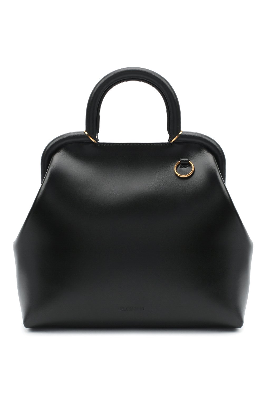 Женская сумка clover JIL SANDER черного цвета, арт. JSPR856447-WRB69147N | Фото 1 (Сумки-технические: Сумки top-handle; Материал: Натуральная кожа; Ремень/цепочка: На ремешке; Размер: small)