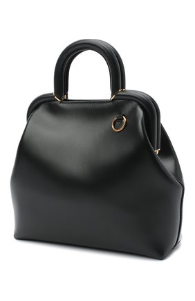Женская сумка clover JIL SANDER черного цвета по цене 145500 руб., арт. JSPR856447-WRB69147N | Фото 3 Женская сумка clover JIL SANDER черного цвета, арт. JSPR856447-WRB69147N | Фото 3 (Сумки-технические: Сумки top-handle; Материал: Натуральная кожа; Ремень/цепочка: На ремешке; Размер: small)