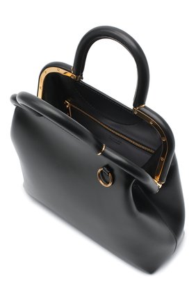 Женская сумка clover JIL SANDER черного цвета по цене 145500 руб., арт. JSPR856447-WRB69147N | Фото 4 Женская сумка clover JIL SANDER черного цвета, арт. JSPR856447-WRB69147N | Фото 4 (Сумки-технические: Сумки top-handle; Материал: Натуральная кожа; Ремень/цепочка: На ремешке; Размер: small)
