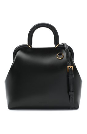 Женская сумка clover JIL SANDER черного цвета по цене 145500 руб., арт. JSPR856447-WRB69147N | Фото 6 Женская сумка clover JIL SANDER черного цвета, арт. JSPR856447-WRB69147N | Фото 6 (Сумки-технические: Сумки top-handle; Материал: Натуральная кожа; Ремень/цепочка: На ремешке; Размер: small)