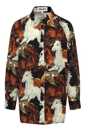 Женская шелковая блузка KENZO разноцветного цвета по цене 51750 руб., арт. FA62CH028522 | Фото 1 Женская шелковая блузка KENZO разноцветного цвета, арт. FA62CH028522 | Фото 1