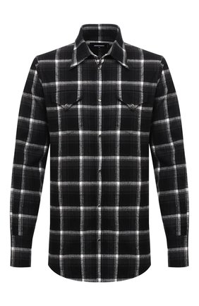 Мужская хлопковая рубашка DSQUARED2 темно-серого цвета по цене 54300 руб., арт. S71DM0440/S53165 | Фото 1 Мужская хлопковая рубашка DSQUARED2 темно-серого цвета, арт. S71DM0440/S53165 | Фото 1