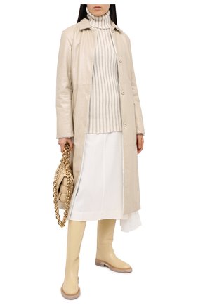 Женские кожаные сапоги JIL SANDER желтого цвета по цене 111500 руб., арт. JS35043A-12002 | Фото 2 Женские кожаные сапоги JIL SANDER желтого цвета, арт. JS35043A-12002 | Фото 2