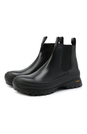 Мужские кожаные челси JIL SANDER черного цвета по цене 88950 руб., арт. JP33510A-12141 | Фото 1 Мужские кожаные челси JIL SANDER черного цвета, арт. JP33510A-12141 | Фото 1
