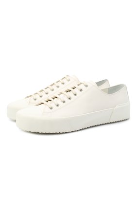 Мужские кожаные кеды JIL SANDER белого цвета по цене 49200 руб., арт. JI35545C-12312 | Фото 1 Мужские кожаные кеды JIL SANDER белого цвета, арт. JI35545C-12312 | Фото 1