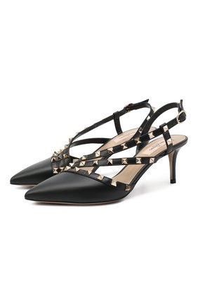 Женские кожаные туфли rockstud VALENTINO черного цвета по цене 66150 руб., арт. UW0S0AM0/V0D | Фото 1 Женские кожаные туфли rockstud VALENTINO черного цвета, арт. UW0S0AM0/V0D | Фото 1