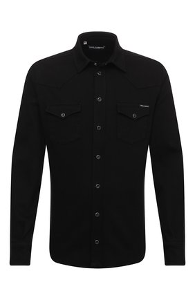 Мужская хлопковая рубашка DOLCE & GABBANA черного цвета по цене 79950 руб., арт. G5EX7D/G8CY9 | Фото 1 Мужская хлопковая рубашка DOLCE & GABBANA черного цвета, арт. G5EX7D/G8CY9 | Фото 1