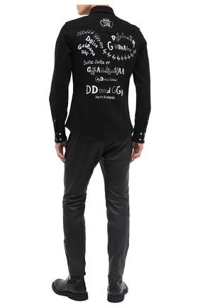 Мужская хлопковая рубашка DOLCE & GABBANA черного цвета по цене 79950 руб., арт. G5EX7D/G8CY9 | Фото 2 Мужская хлопковая рубашка DOLCE & GABBANA черного цвета, арт. G5EX7D/G8CY9 | Фото 2