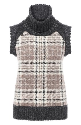 Женский шерстяной жилет KITON бежевого цвета по цене 124500 руб., арт. D50738X04T97 | Фото 1 Женский шерстяной жилет KITON бежевого цвета, арт. D50738X04T97 | Фото 1