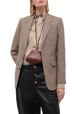 Женский клатч JIL SANDER коричневого цвета по цене 41650 руб., арт. JSPR856439-WRB01016 | Фото 2 Женский клатч JIL SANDER коричневого цвета, арт. JSPR856439-WRB01016 | Фото 2