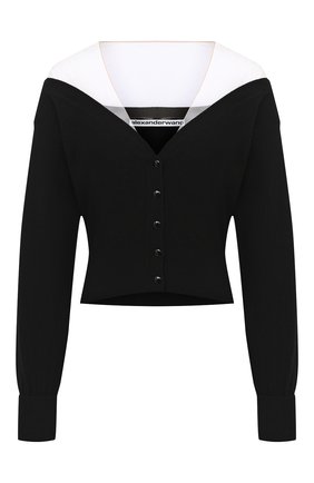 Женский кардиган из шерсти и вискозы ALEXANDER WANG черного цвета по цене 63400 руб., арт. 1KC2191128 | Фото 1 Женский кардиган из шерсти и вискозы ALEXANDER WANG черного цвета, арт. 1KC2191128 | Фото 1