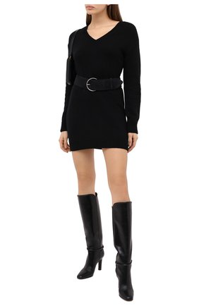 Женское кашемировое платье SAINT LAURENT черного цвета по цене 99500 руб., арт. 637299/YALJ2 | Фото 2 Женское кашемировое платье SAINT LAURENT черного цвета, арт. 637299/YALJ2 | Фото 2
