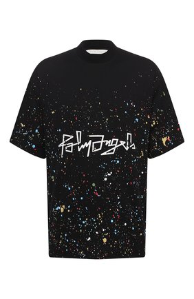 Женская хлопковая футболка PALM ANGELS черного цвета по цене 36700 руб., арт. PWAA017F20JER0061001 | Фото 1 Женская хлопковая футболка PALM ANGELS черного цвета, арт. PWAA017F20JER0061001 | Фото 1